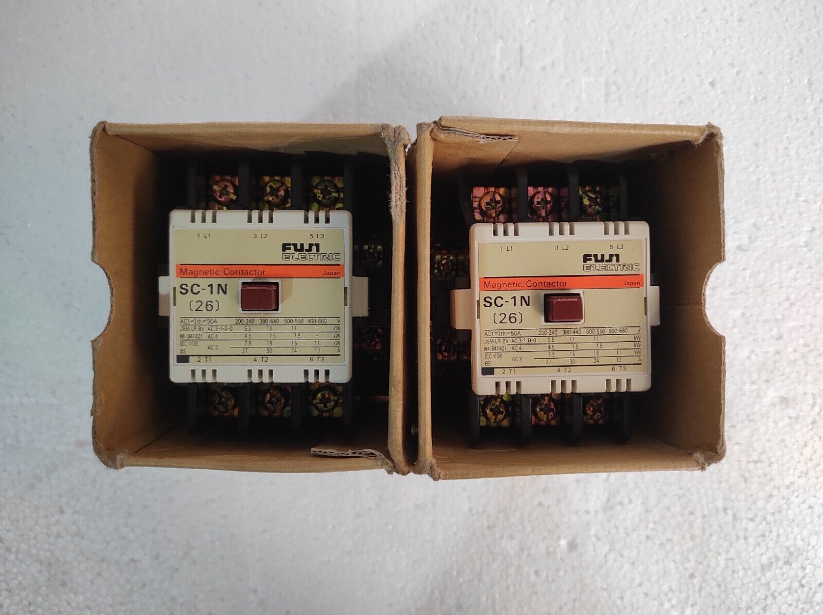 Fuji sc-1n / SC-1N Magnetic Contactor Lot of 02 Pcs